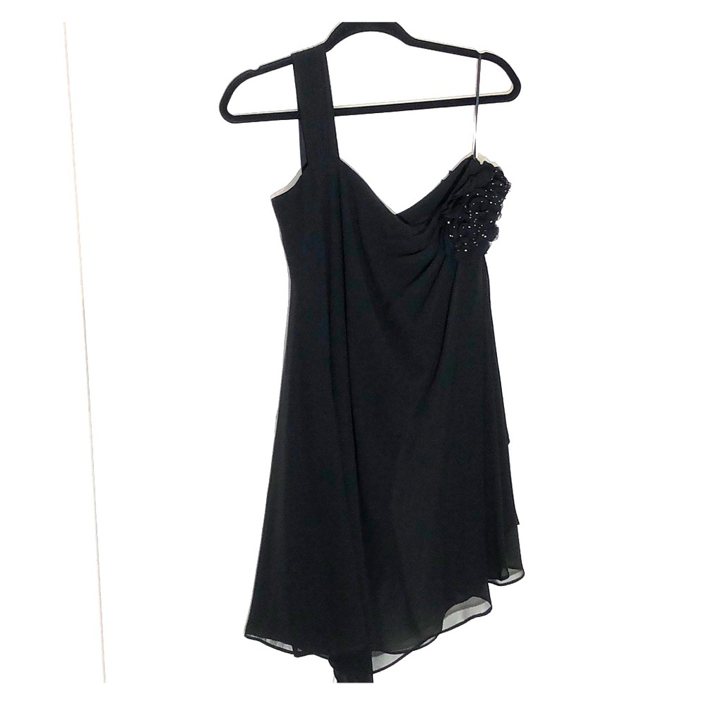 R&M Collection Little Black Dress One Shoulder 6 LBD